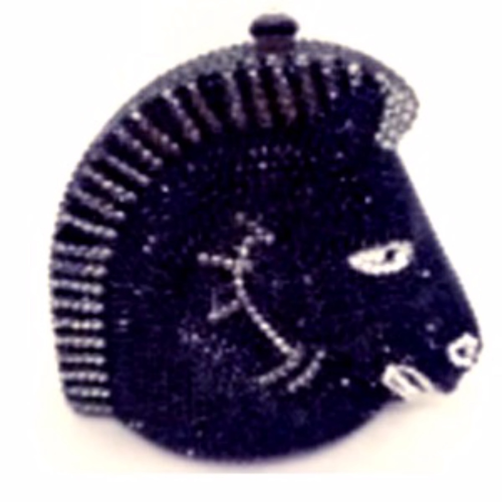 Black Stallion! Crystal Horse purse Gift Wedding